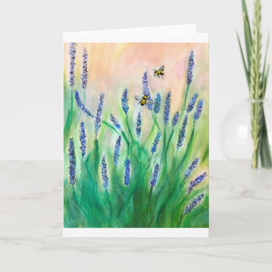 Salvia忙しカード上のミツバチ()  招待状 (正面)