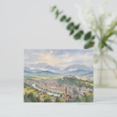 Salzburg Austria Panoramic View ポストカード (スタンド正面)