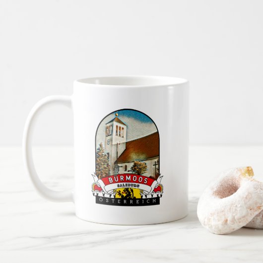 Salzburg Bürmoos Österreich Souvenir コーヒーマグカップ (ドーナツ)
