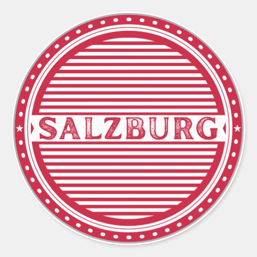 Salzburg City Pride Emblem – Austria Identity ラウンドシール (正面)