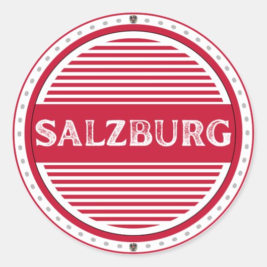 Salzburg City Pride Emblem – Austrian Identity ラウンドシール (正面)