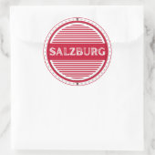 Salzburg City Pride Emblem – Austrian Identity ラウンドシール (バッグ)