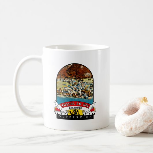 Salzburg Fuschl Am See Österreich Souvenir コーヒーマグカップ (ドーナツ)