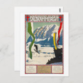 Salzkammergutオーストリアのヴィンテージのポスターを復元 ポストカード (正面/裏面)