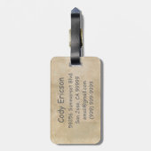 SamとFRODO™が山Doomに近づいている ラゲッジタグ (裏面縦)