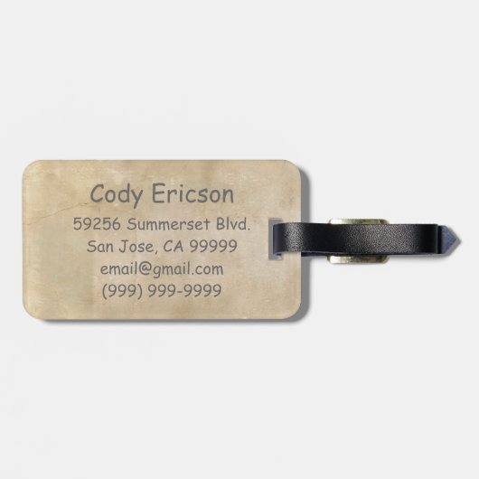 SamとFRODO™が山Doomに近づいている ラゲッジタグ (裏面横)