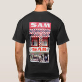 Sam – 前面および背面 tシャツ (裏面)