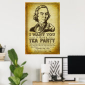 Sam Adams Teaパーティーカスタマイズ可能なイベントポスター ポスター (ホームオフィス)