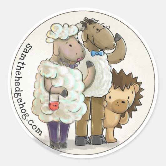 Sam the Hedgehog – ステッカー#1 ラウンドシール (正面)