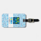 SAMAの荷物のラベル-モザイク芸術 ラゲッジタグ (正面横)