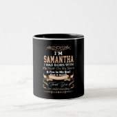 Samanthaガール名の定義 ツートーンマグカップ (中央)