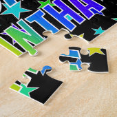 「SAMANTHA」名、おもしろい「ハッピーバースデー」 ジグソーパズル (側面)