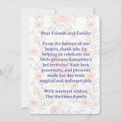 Samantha Floral Thank You Card, 3rd Birthday  サンキューカード (裏面)