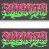 Samantha Vorname Name Graffiti Aufkleber Sticker シール (正面)