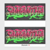 Samantha Vorname Name Graffiti Aufkleber Sticker シール (シート)