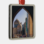 Samarkand,ウズベキスタン – シャイ・ジンダのネクロポリス メタルオーナメント (右)