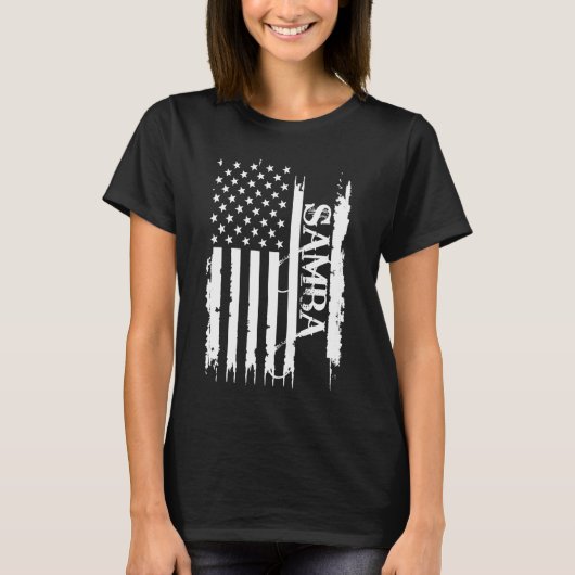 Samba統一された州動揺して(米国国旗) Tシャツ (正面)