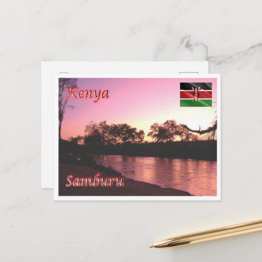 Samburu - Kenya - ポストカード (正面/裏面インサイチュ)