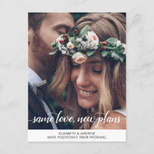 Same エレガント Love New Plans Change of Date Photo 案内ポストカード