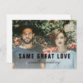 Same 素晴らし Love Smallの写真結婚発表 インビテーションポストカード (正面/裏面)