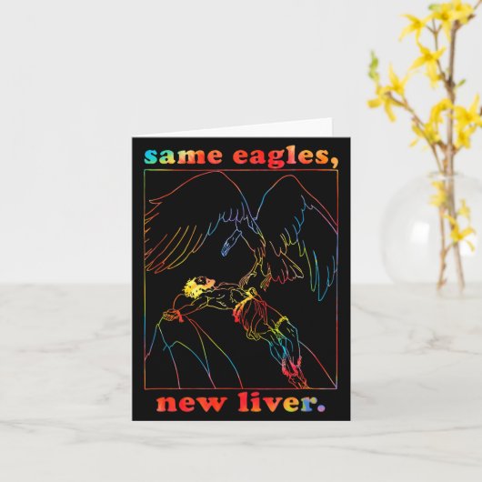 Same Eagles New Liver Funny Apparel  カード (黄色い花)