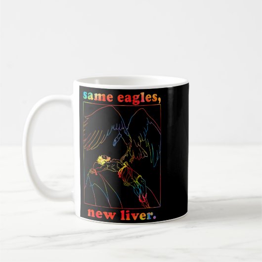 Same Eagles New Liver Funny Apparel  コーヒーマグカップ (左)