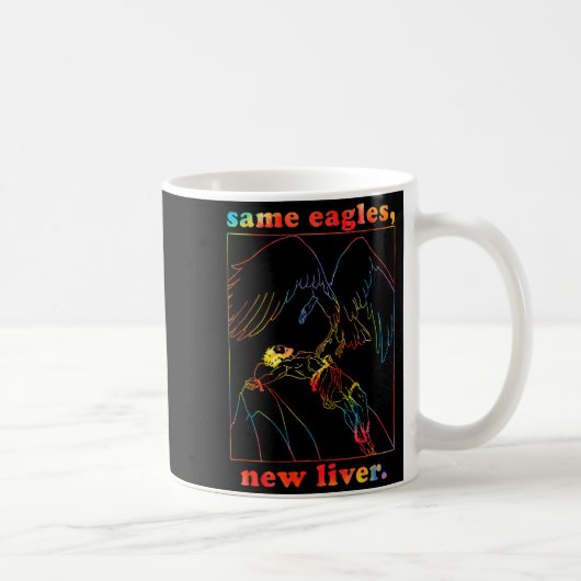 Same Eagles New Liver Funny Apparel  コーヒーマグカップ (右)