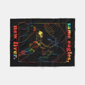 Same Eagles New Liver Funny Apparel  フリースブランケット (正面(横))