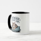 Same Energy Different Day Cat  | Cute Lazy Cat  マグカップ (正面左)