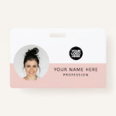 Same Front and Back | Employee Photo, Logo, Name バッジ (正面)