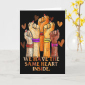 Same Heart Black History Month Blm Melanin Pride W カード (黄色い花)