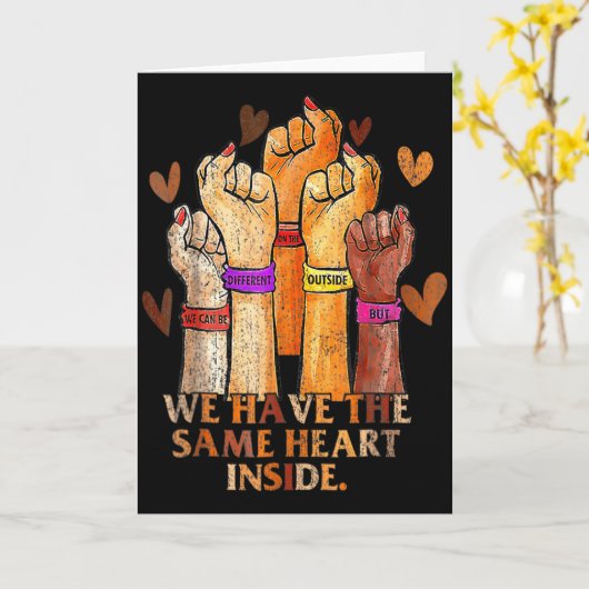 Same Heart Black History Month Blm Melanin Pride W カード (黄色い花)