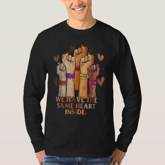 Same Heart Black History Month BLM Melanin Pride W Tシャツ (正面)