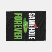 Same Hole Forever - バチェラー・パーティー 新郎 フリースブランケット (正面(横))