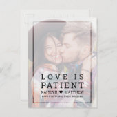 Same Love 違う Date退色した写真タイポグラフィ 案内ポストカード (正面/裏面)