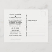 Same Love 違う Date退色した写真タイポグラフィ 案内ポストカード (裏面)