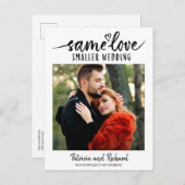 Same Love Cuteハートダウンサイ結婚ズの3つのフォトポスト ポストカード (正面/裏面)