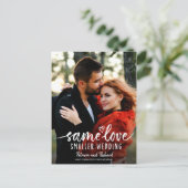 Same Love Cuteハート結婚ダウンサイズの写真 ポストカード (スタンド正面)
