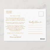 Same Love Downsizeの結婚発表写真金ゴールド ポストカード (裏面)