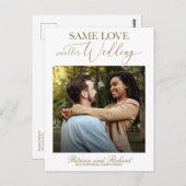 Same Love Downsize結婚のシンプルエレガントPhoto Po ポストカード (正面/裏面)
