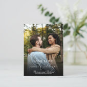 Same Love Downsize結婚のシンプル写エレガント真 ポストカード (スタンド正面)