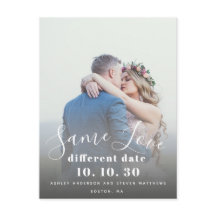 Same Love Hand Lettered Script Photo Save the Date