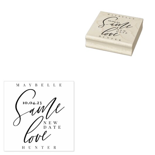Same Love Newの結婚日付の書エレガント道 ラバースタンプ (押印)