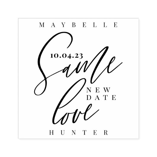 Same Love Newの結婚日付の書エレガント道 ラバースタンプ (インプリント)
