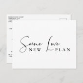 Same Love New 結婚 Planの日程の変更 案内ポストカード (正面/裏面)