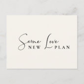 Same Love New Planクリーム結婚の延期 案内ポストカード (正面)