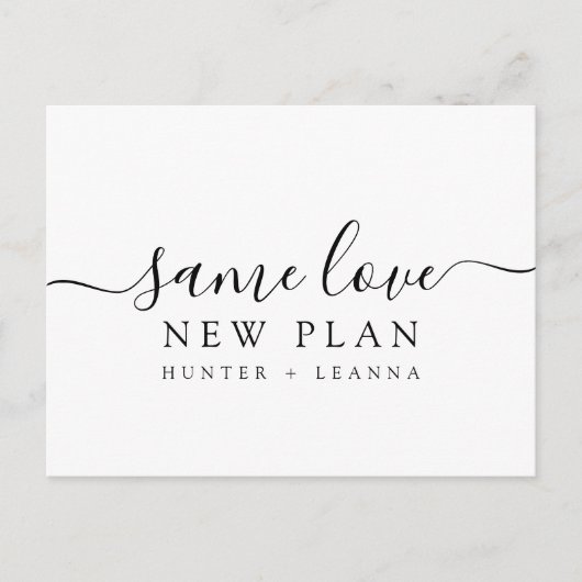 Same Love New Plan結婚's Change the Date Postcar ポストカード (正面)