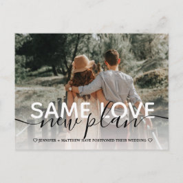 Same Love New Plan's 結婚タイポグラフィ写真 案内ポストカード