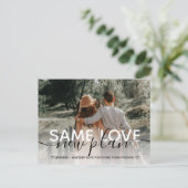 Same Love New Plan's 結婚タイポグラフィ写真 案内ポストカード (スタンド正面)