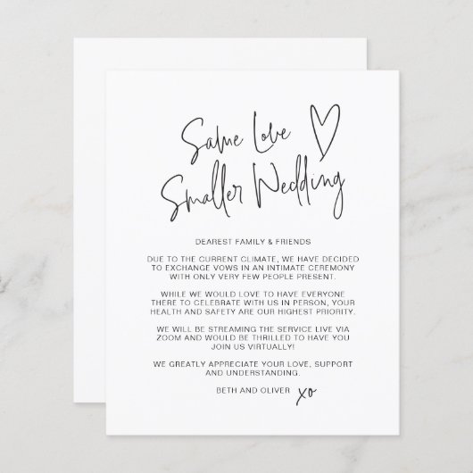 Same Love Smallの発表を結婚予算に計上 (正面/裏面)